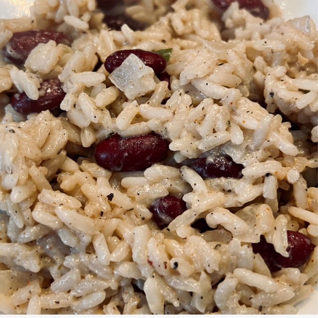 Coconut Rice + Peas.